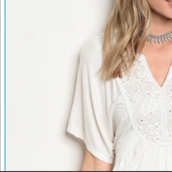 CuteCream S/S knit Dress. Tie back eyelet front nk - Picture 5 of 7